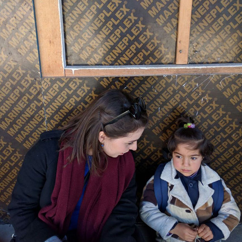 Margo Arsane with Syrian Refugee Child, Lebanon